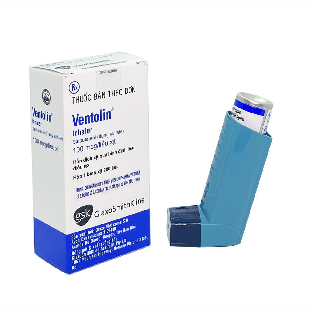 Ventolin Inhaler Gsk (C/100mcg x 200 liều) GLASXO- RX - KSĐB - 1